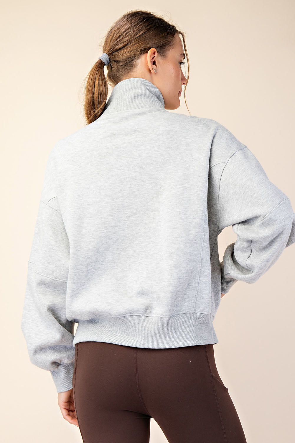 Rae Mode French Terry Fleece Quarter Zip