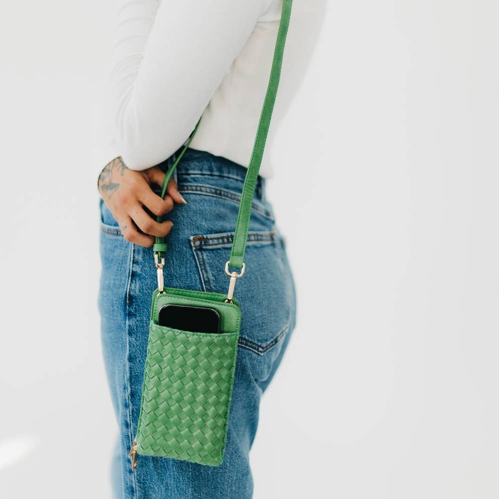 Woven Double Duty Phone Bag : Woven Black