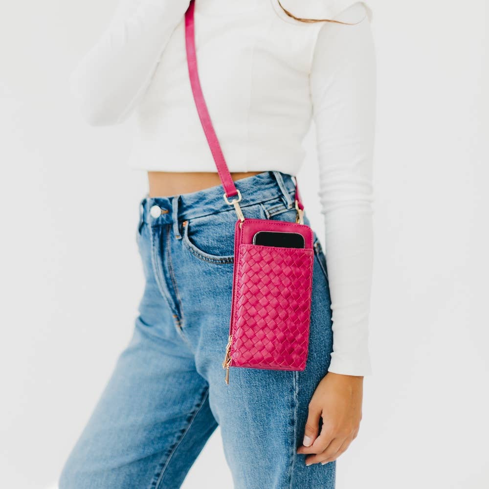 Woven Double Duty Phone Bag : Woven Black