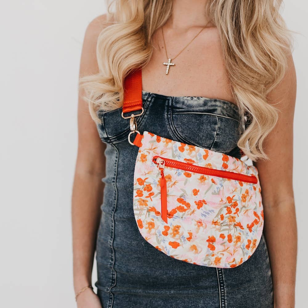 Jolie Puffer Belt Bag NEW COLORS!: Pink Floral