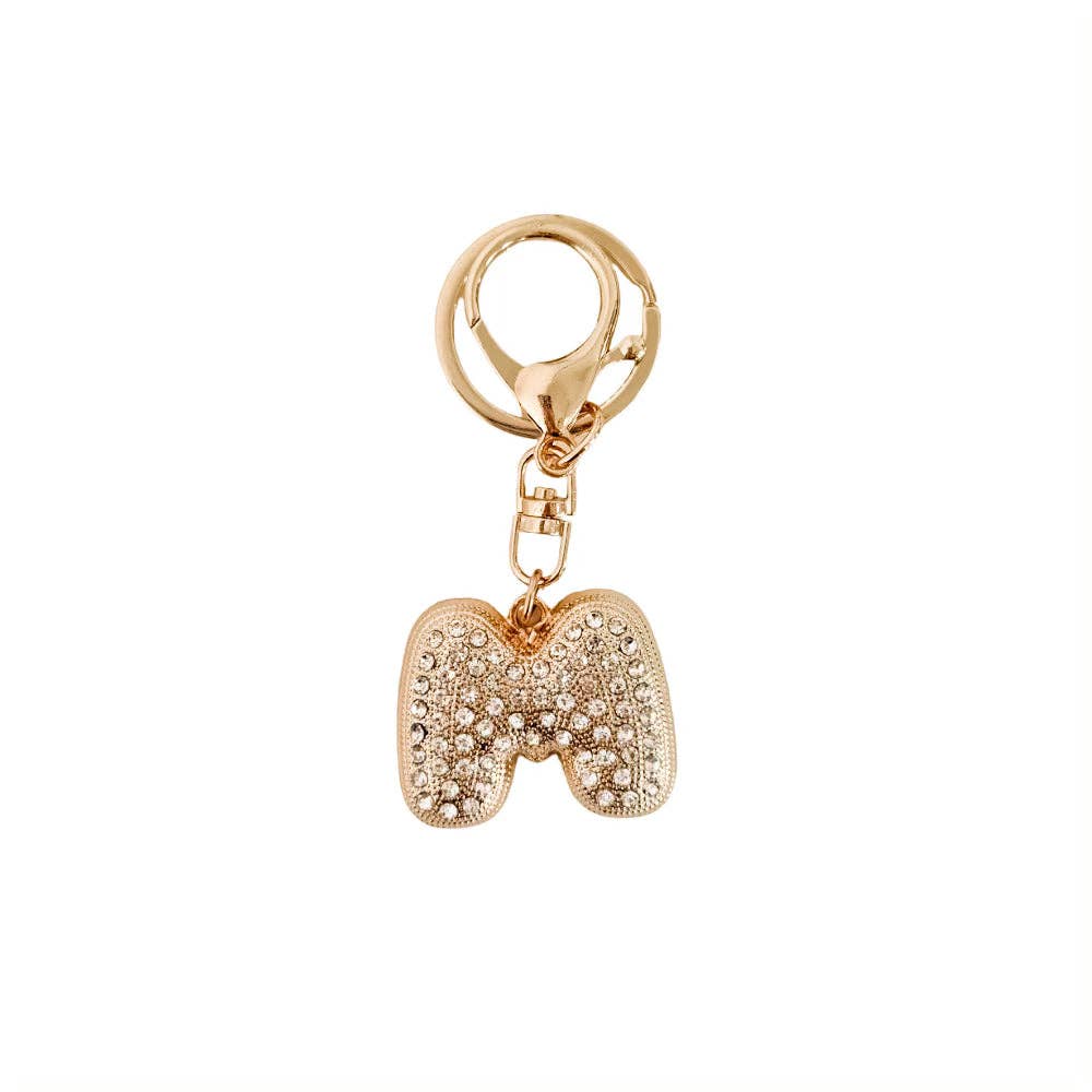 Diamond Initial Bag Charm: C
