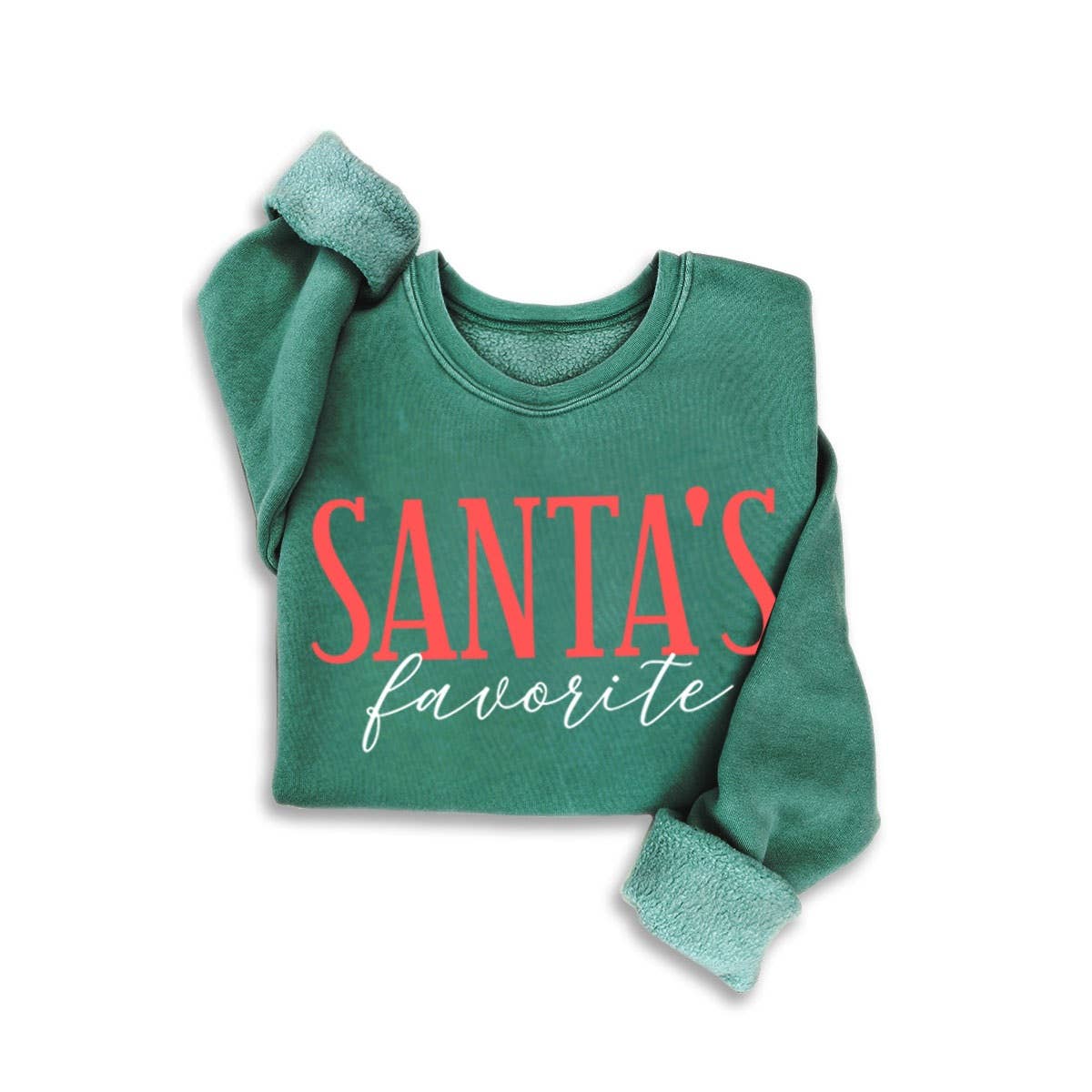 SANTA S FAVORITE MINERAL SWEATSHIRTS: MINERAL DUSTY GREEN / XL