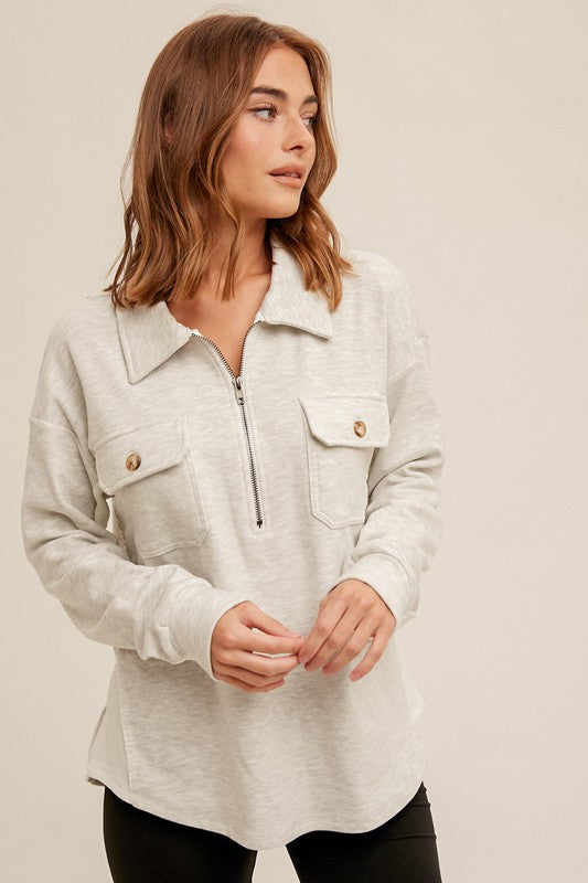 Soft Brushed Utility Pullover