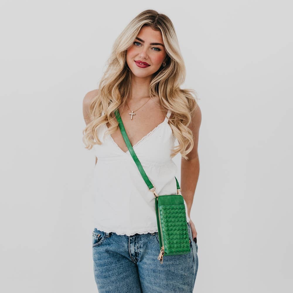 Woven Double Duty Phone Bag : Woven Black