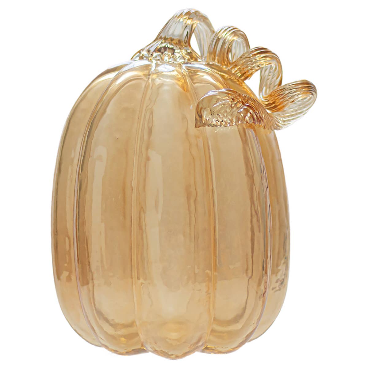 8.5" Tall Apple Cider Glass Pumpkin Fall
