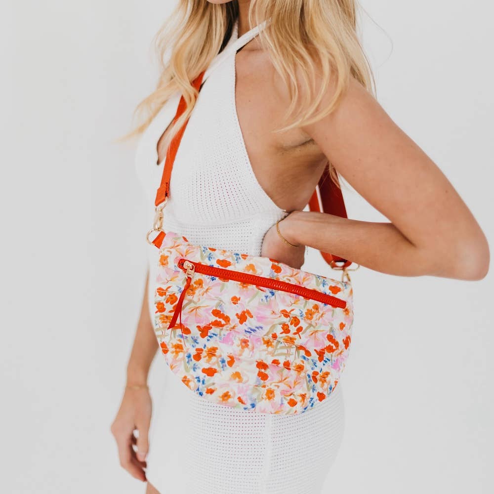 Jolie Puffer Belt Bag NEW COLORS!: Pink Floral