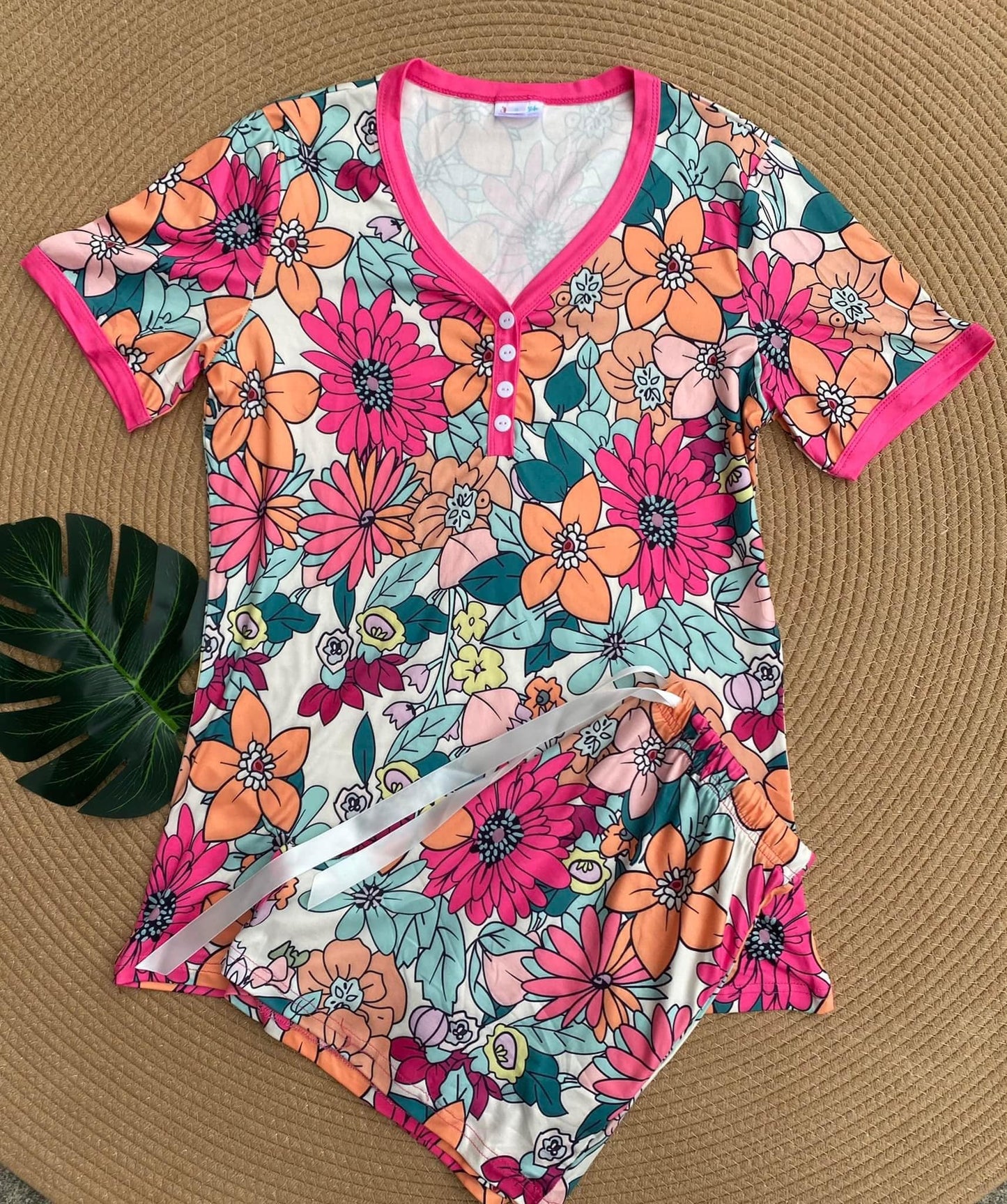 Hot Pink Flora Pajamas