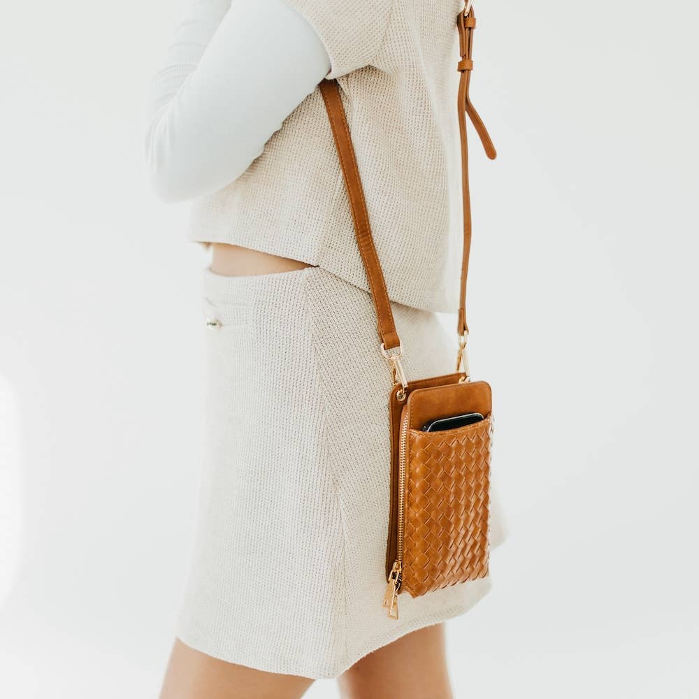 Woven Double Duty Phone Bag : Woven Black