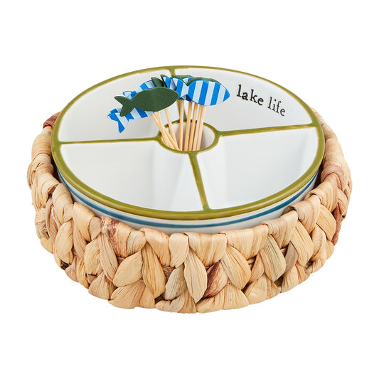 Mud Pie Lake Tidbit & Toothpick Set