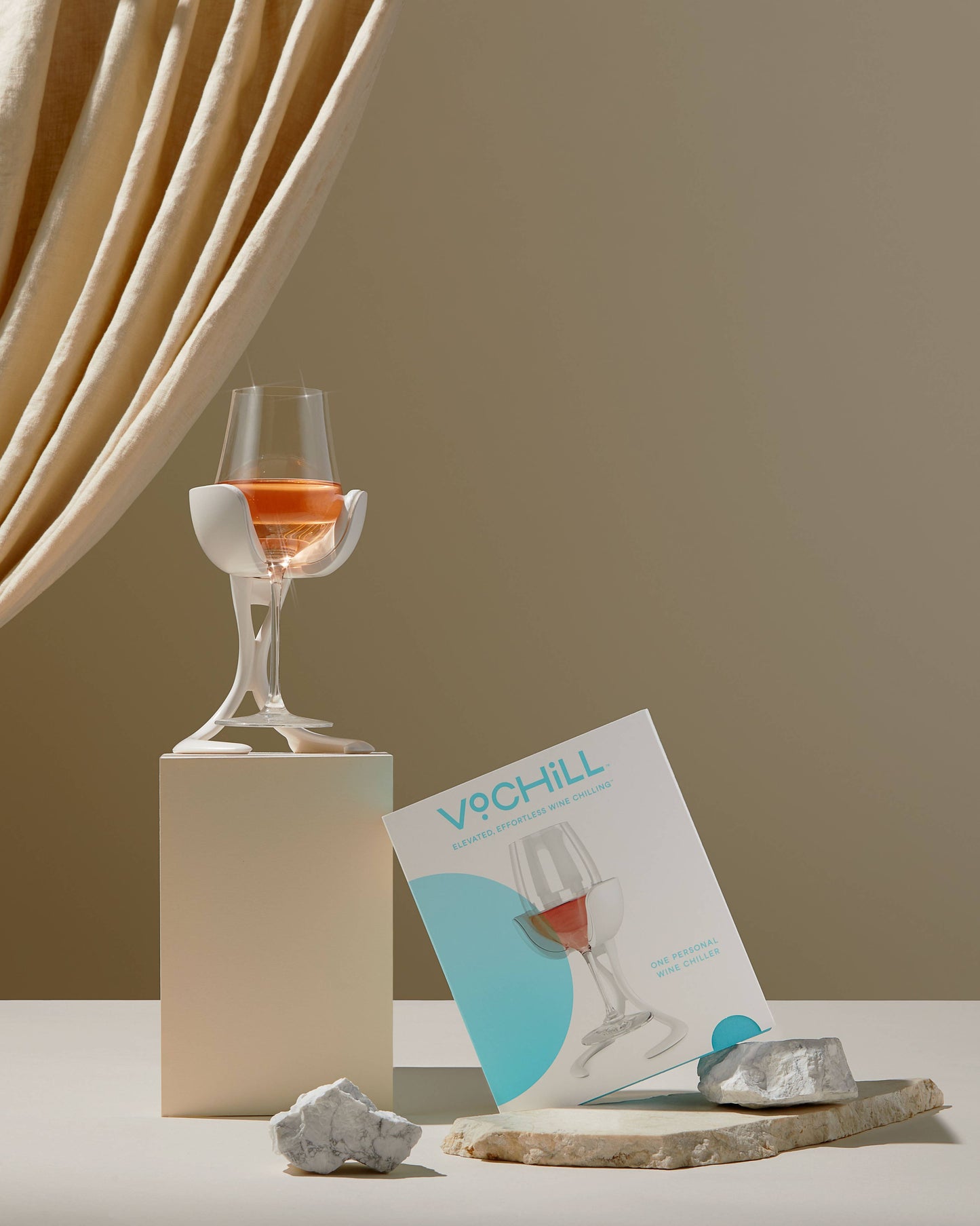 Stemmed Wine Chiller - Rose