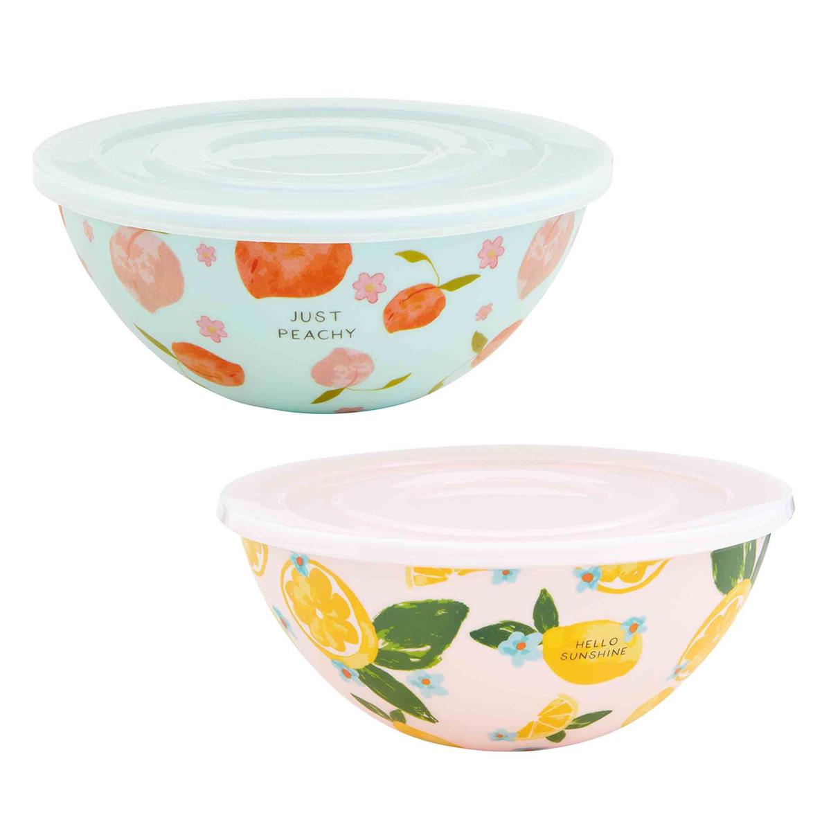 Mud Pie Fruit Bowl Set With Lid