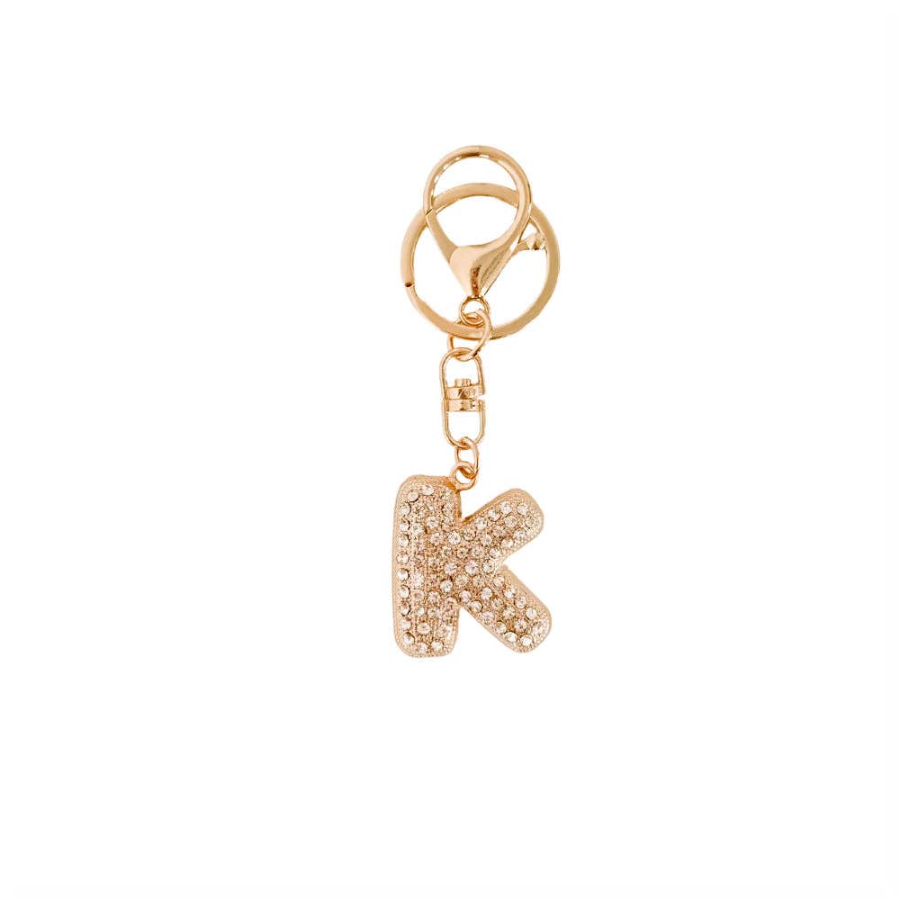 Diamond Initial Bag Charm: C