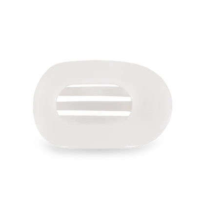 Teleties Coconut White Small Flat Round Clip