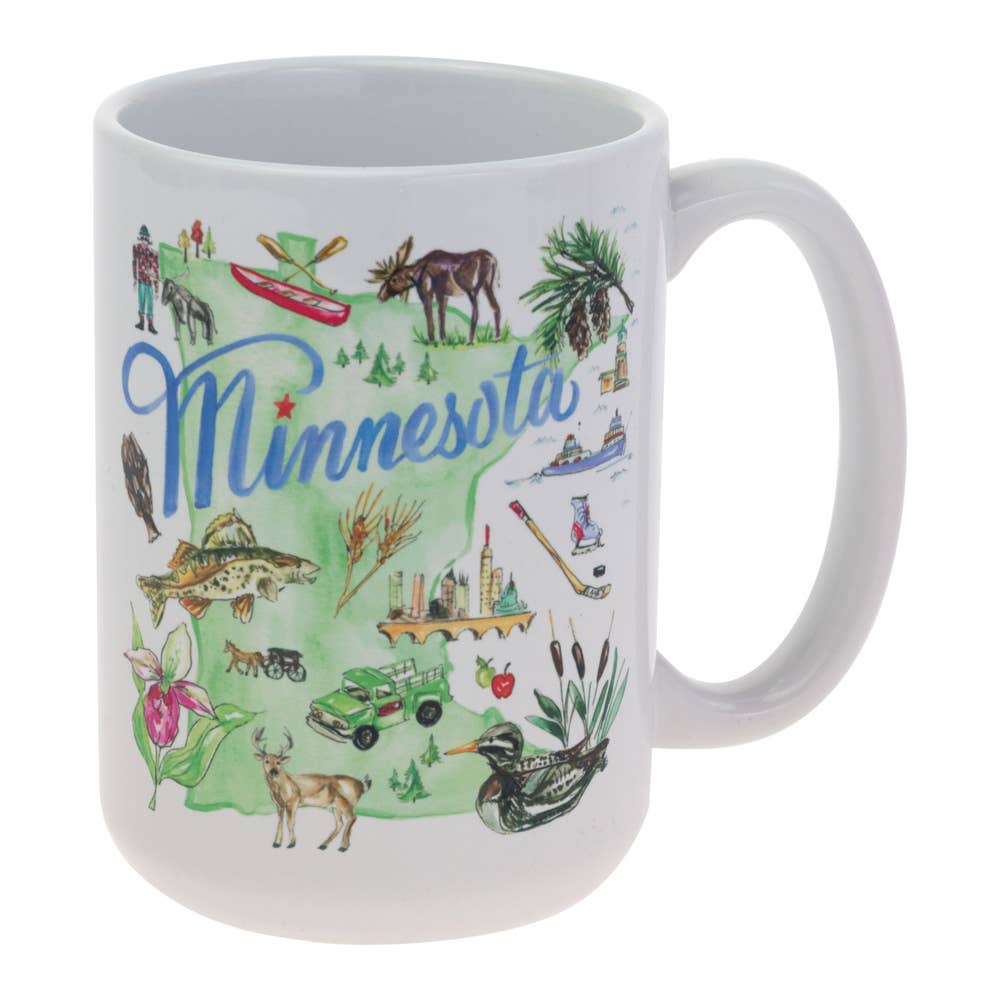 MN State Collection Ceramic 15 oz Mug Minnesota Rosanne Beck