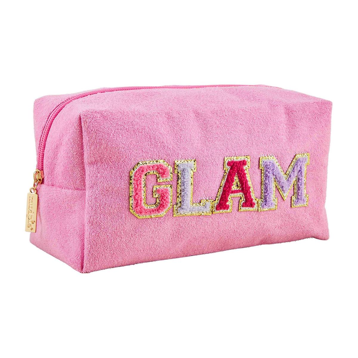 Mud Pie GLAM Terrycloth Pouch Pink