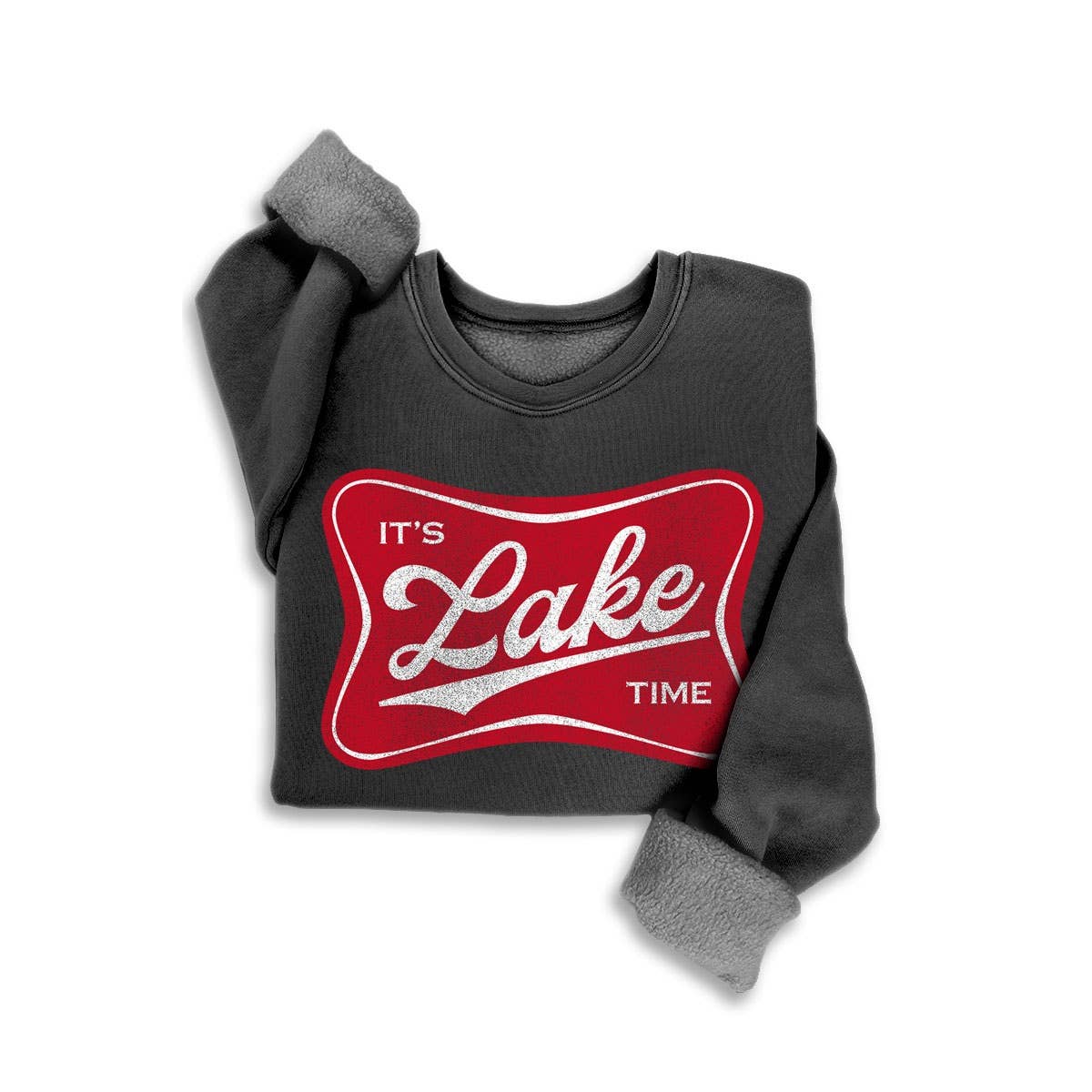 ITS LAKE TIME MINERAL SWEATSHIRTS: White / S-M-L-XL(1-2-2-1)