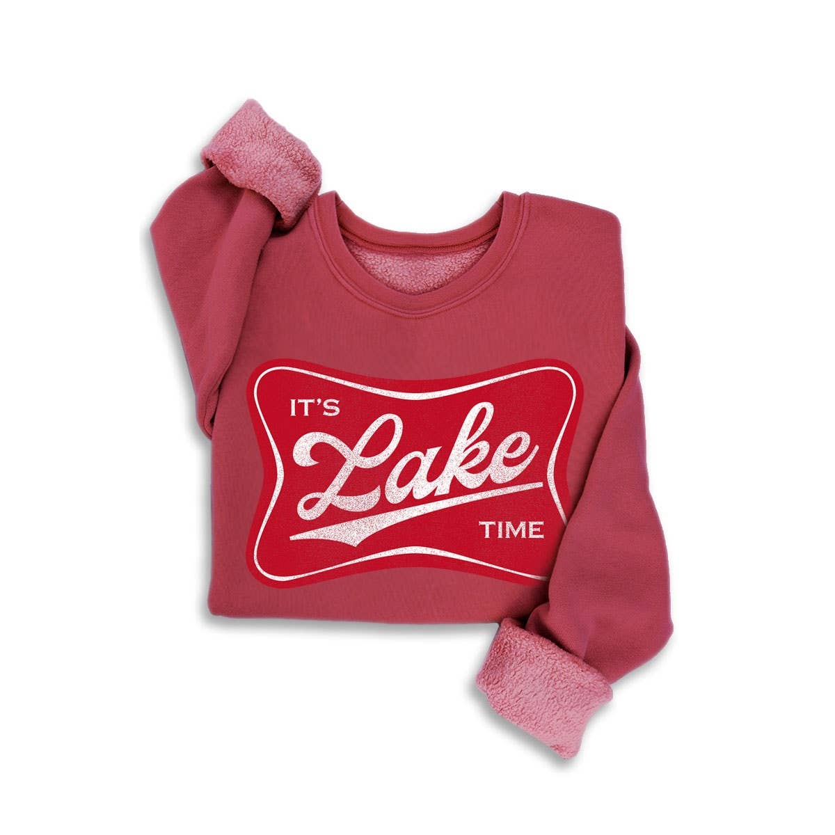 ITS LAKE TIME MINERAL SWEATSHIRTS: White / S-M-L-XL(1-2-2-1)