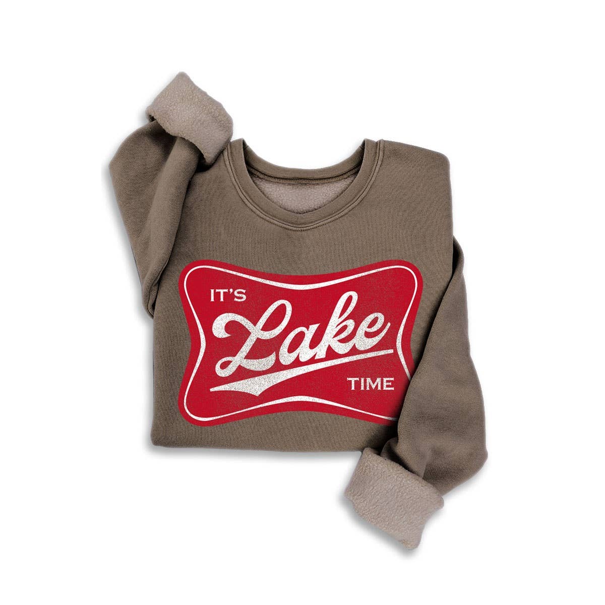 ITS LAKE TIME MINERAL SWEATSHIRTS: White / S-M-L-XL(1-2-2-1)
