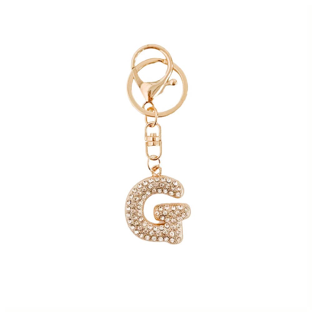 Diamond Initial Bag Charm: C