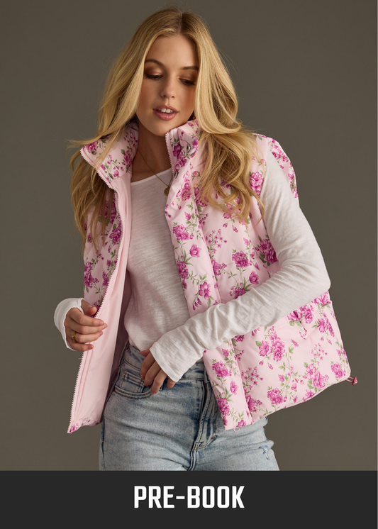 Pink Floral Vest
