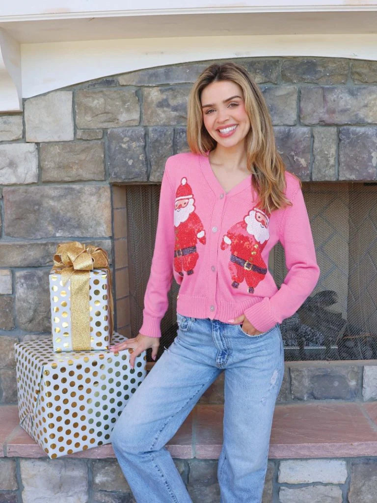 Simply Southern Santa Sequin Cardigans