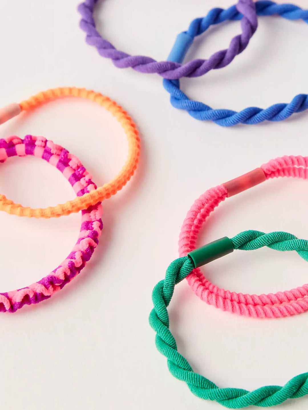Textured Hair Ties, Set of 10