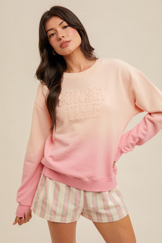 Dip Dye Washed Sweatshirt