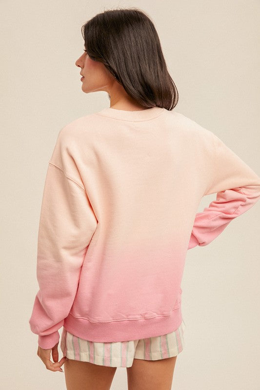 Dip Dye Washed Sweatshirt