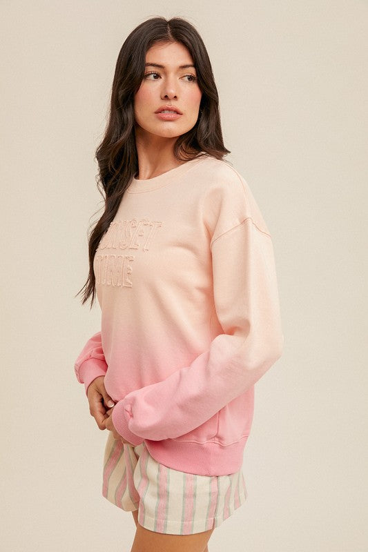 Dip Dye Washed Sweatshirt