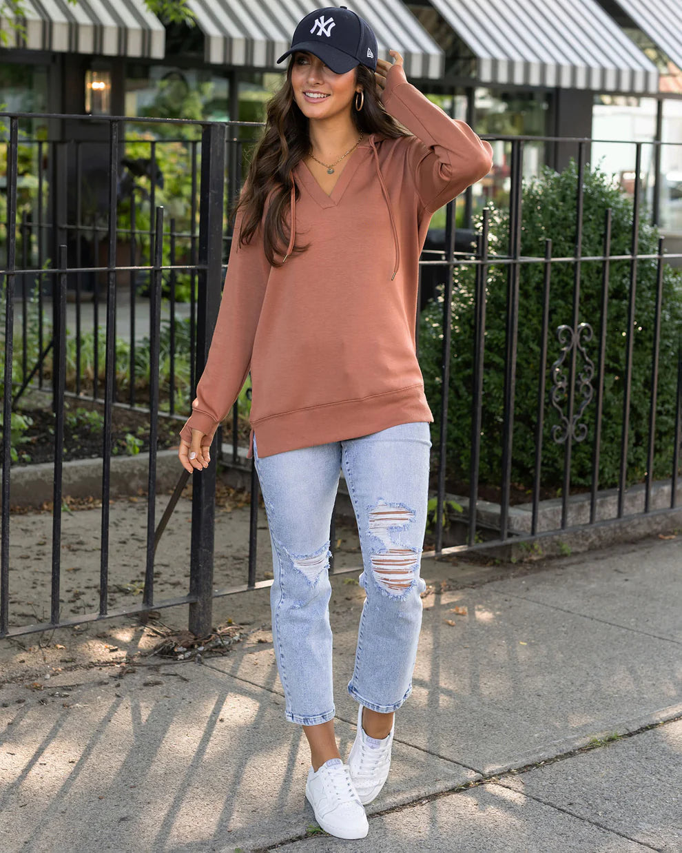 Grace & Lace luxe knit hooded pullover