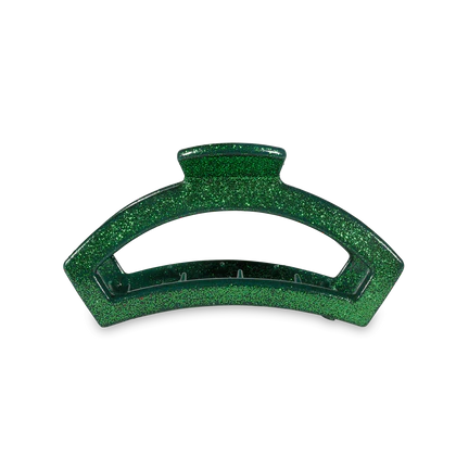 Teleties Open Green Glitter Clip