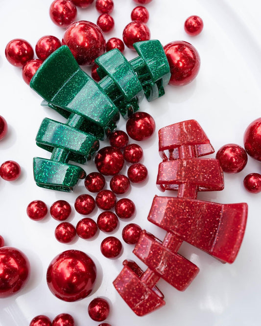 Teleties Red Glitter Clip