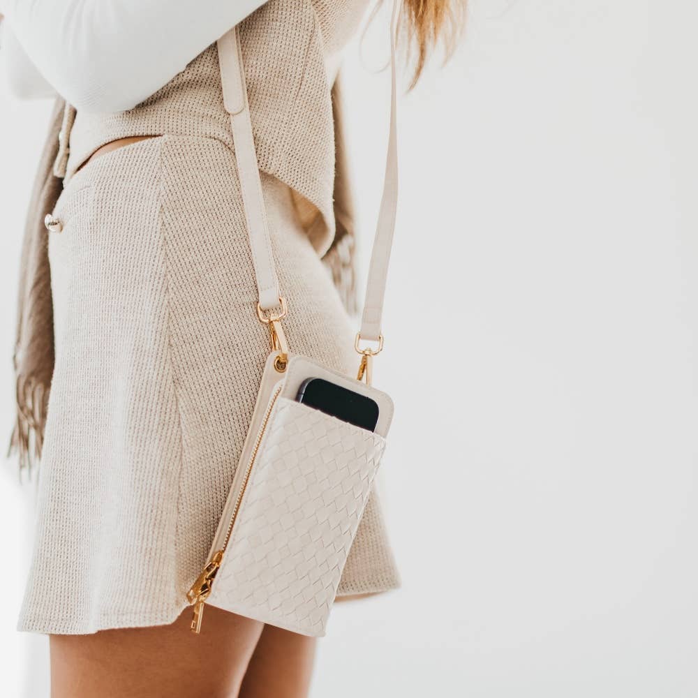 Woven Double Duty Phone Bag : Woven Black