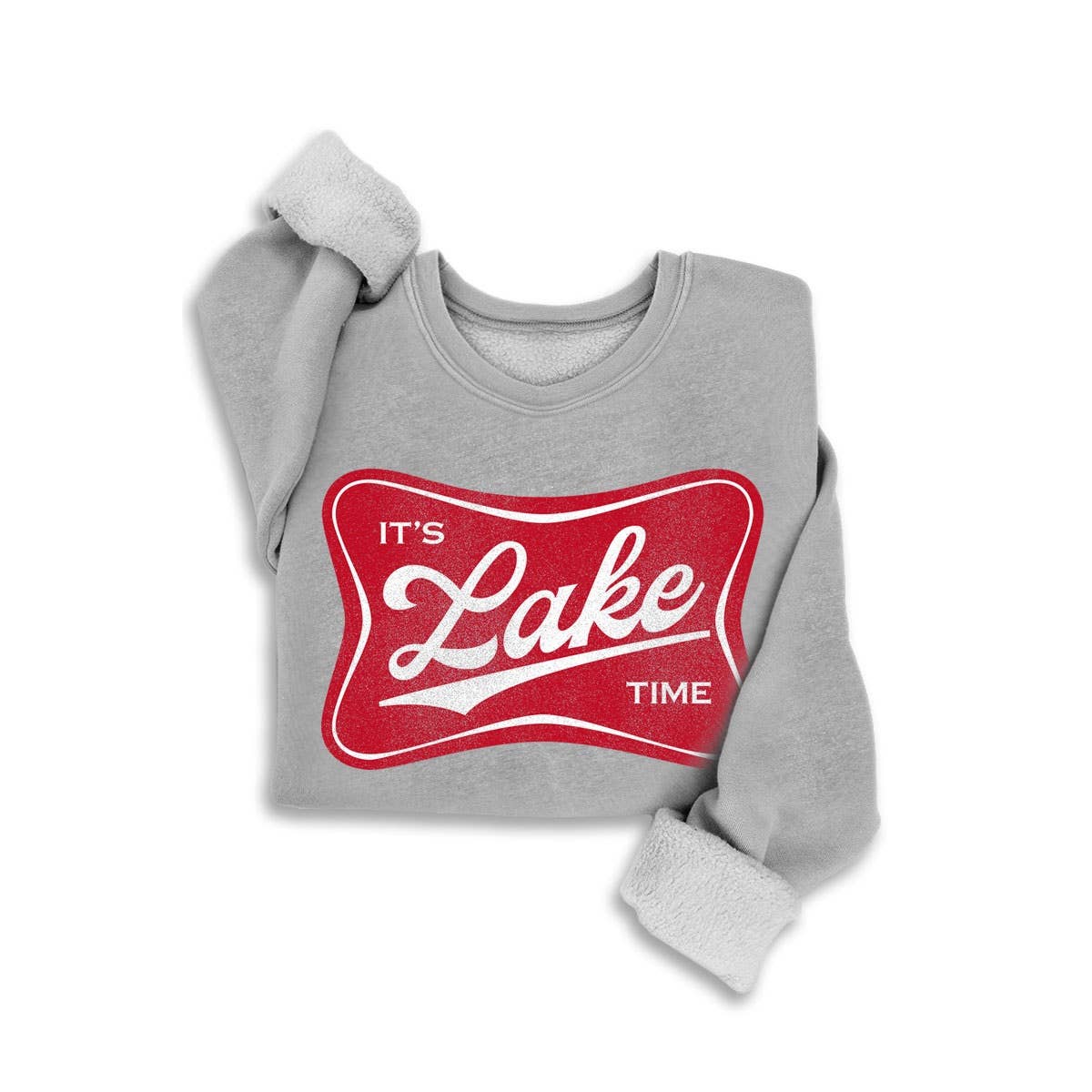 ITS LAKE TIME MINERAL SWEATSHIRTS: White / S-M-L-XL(1-2-2-1)