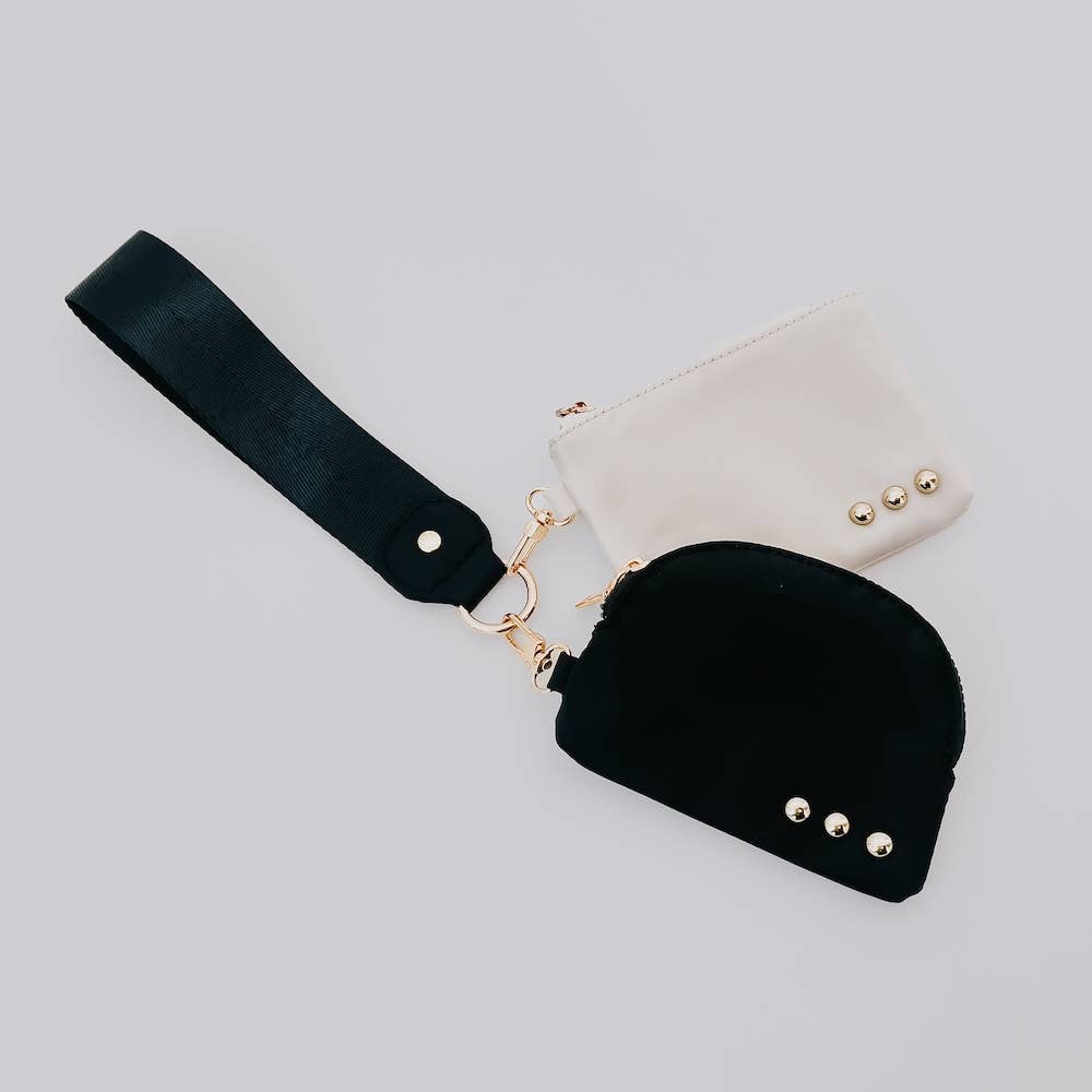 Dolly Dual Pouch Wristlet : Light Pink/Pink