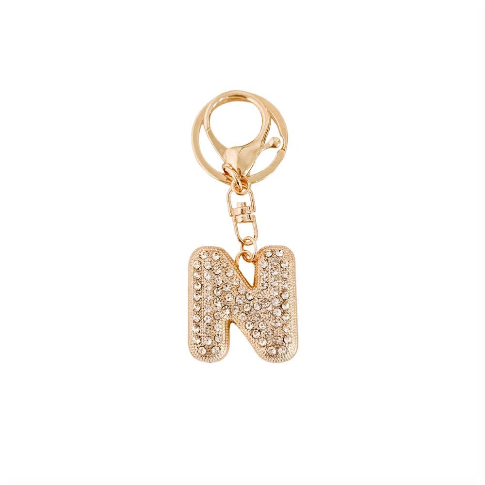 Diamond Initial Bag Charm: C
