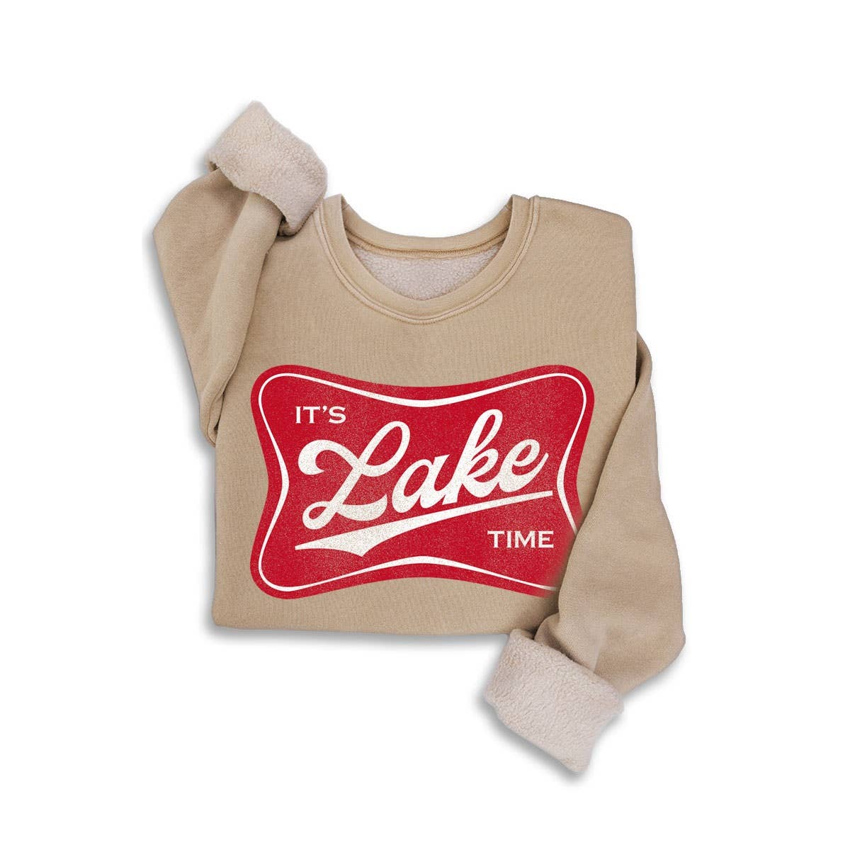 ITS LAKE TIME MINERAL SWEATSHIRTS: White / S-M-L-XL(1-2-2-1)