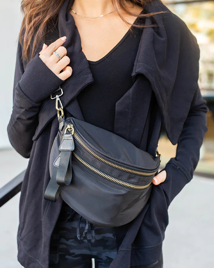 Grace and Lace Belt Bag - Black