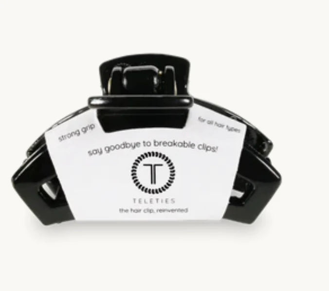 Open Jet Black Hair Clip