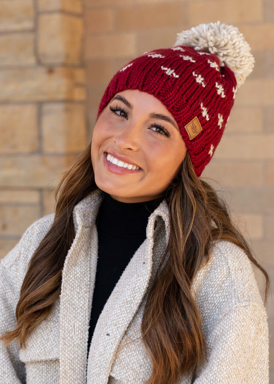 Red Fluer-De-Lis Beanie
