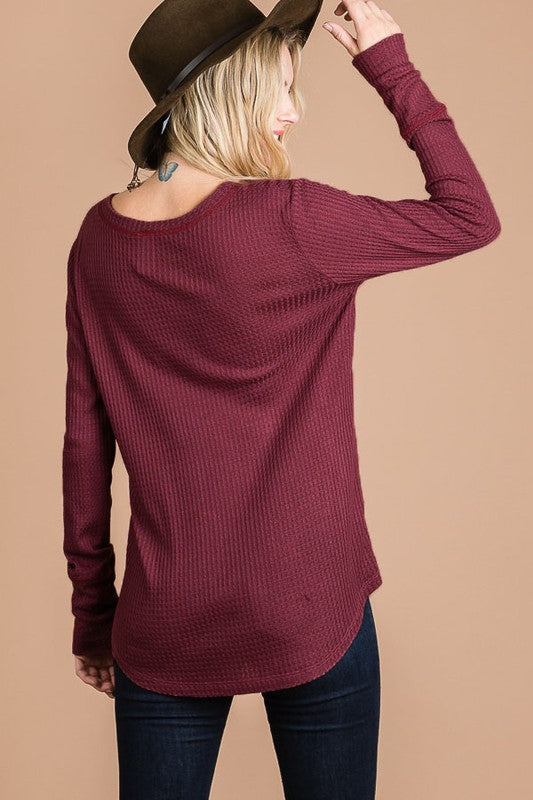 Waffle Knit Top - Available in Multiple Colors