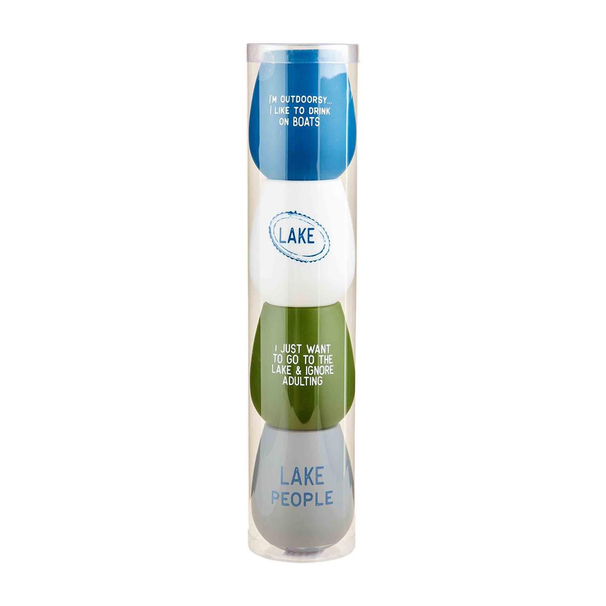 Mud Pie LAKE SILICONE CUP SET