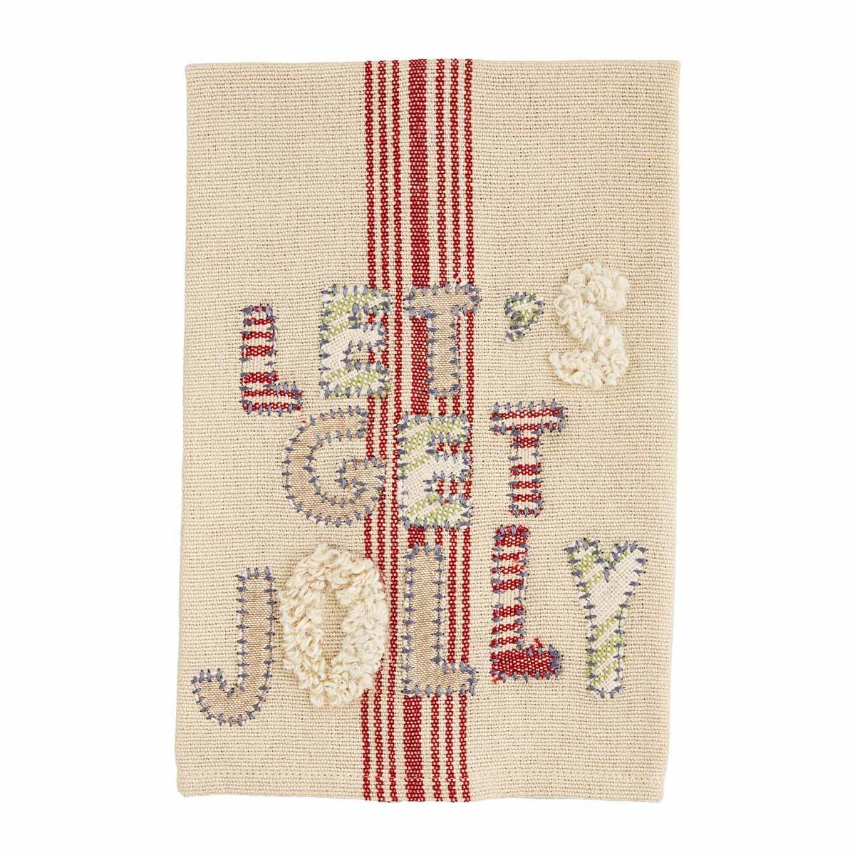 Mud Pie LETS GET JOLLY APPLIQUE TOWEL