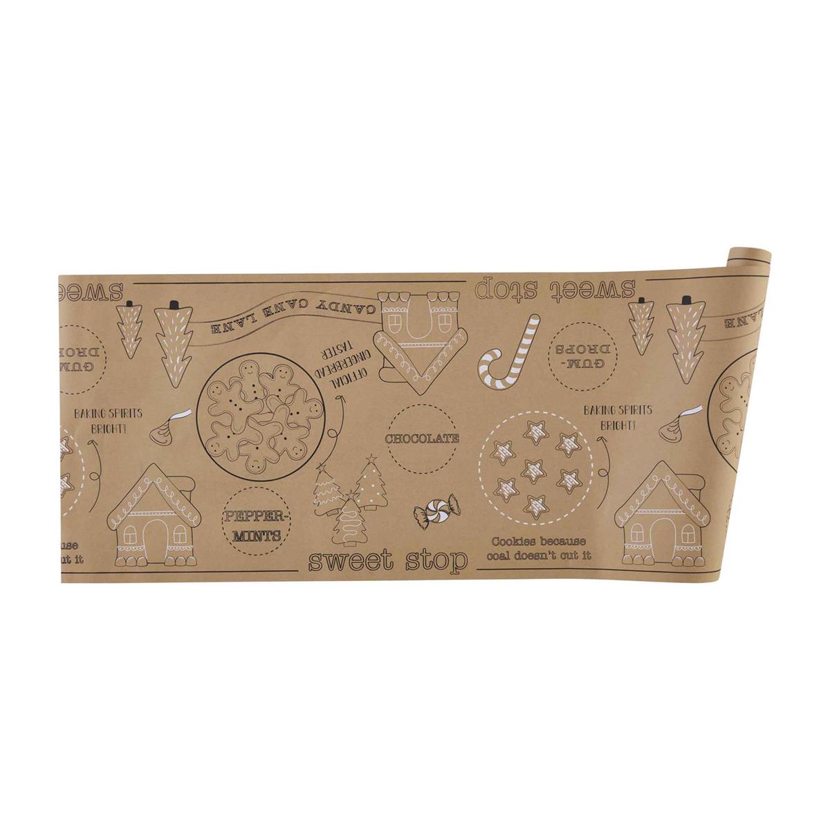 Mud Pie HOLIDAY KRAFT TABLE RUNNER