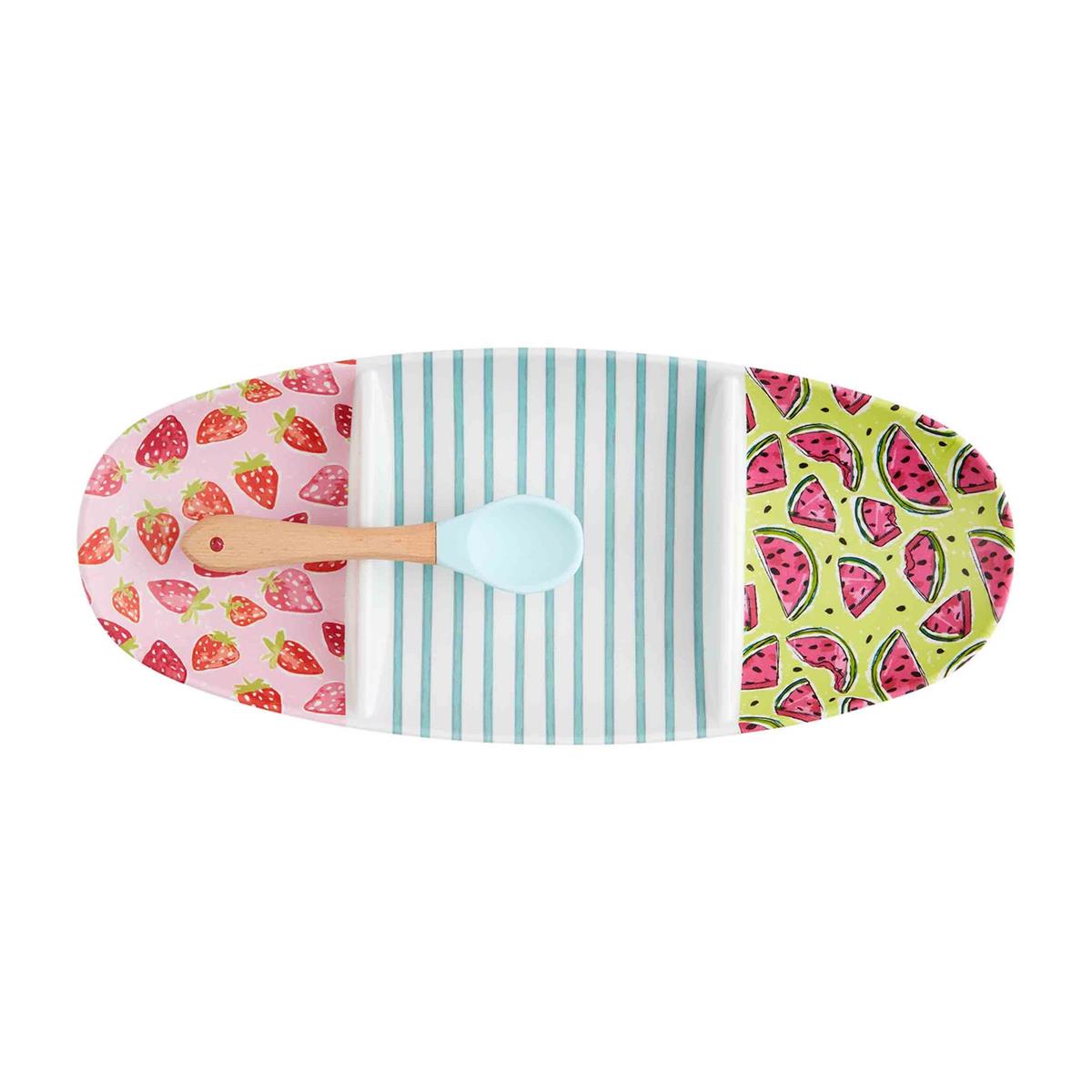 Mud Pie Fruit Outdoor Divided Tray Set