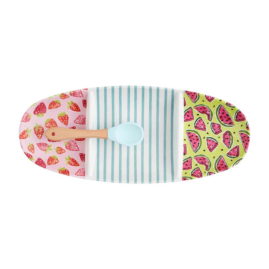Mud Pie Fruit Outdoor Divided Tray Set