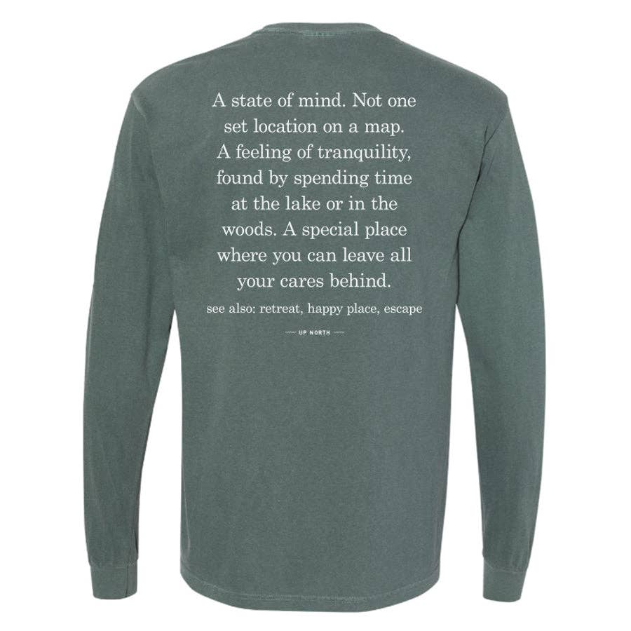 Up North Definition Long Sleeve. Blue Spruce.