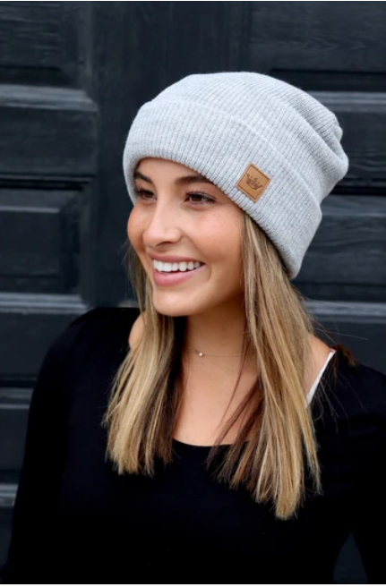 Light Grey Fleeced Lined Beanie