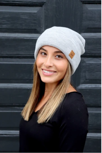 Light Grey Fleeced Lined Beanie