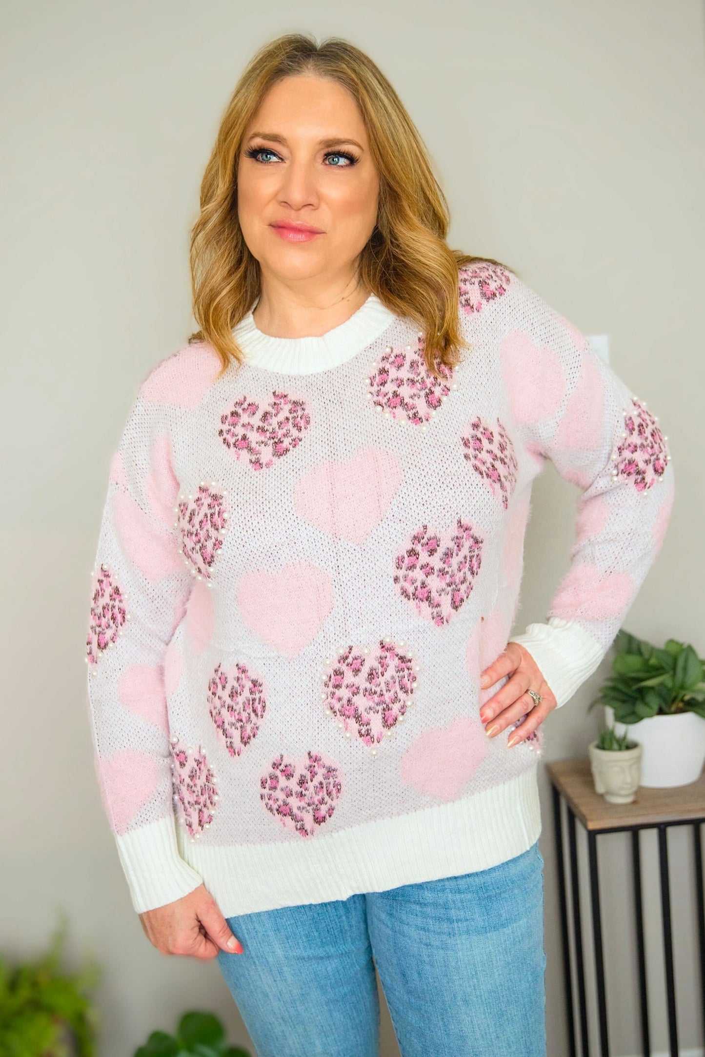 Leopard Beaded Sweater